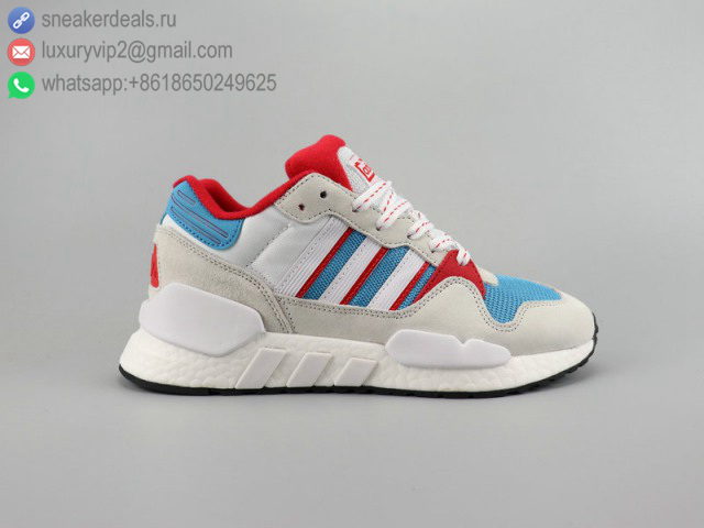 ADIDAS EQT ZX GREY RED LEATHER UNISEX RUNNING SHOES